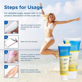 img 2 attached to Premium Hair Removal Cream for Women and Men by Sunness - Effective, Painless Depilatory Cream