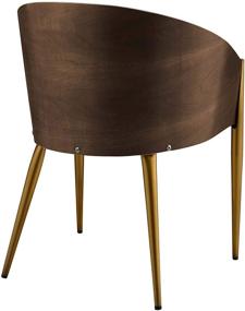 img 1 attached to ✨ Stylish and Luxurious Modway Cooper Mid-Century Dining Chair with Gold Legs and Faux Leather Upholstered Seat