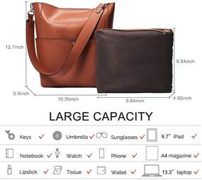 img 2 attached to BOSTANTEN Leather Designer Handbags Shoulder Women's Handbags & Wallets for Totes