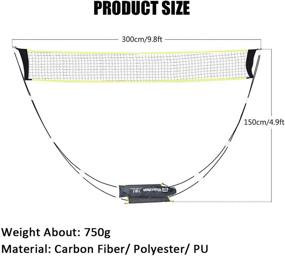 img 2 attached to KIKILIVE Portable Badminton Net with Stand Carry Bag: Easy Setup for Outdoor/Indoor Courts, Backyards - No Tools or Stakes Needed!