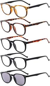 img 4 attached to Eyekepper 5-Pack Reading Glasses with Spring Hinges and Bonus Sunshine Readers (+1.50 Strength)