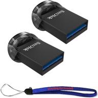 📸 sandisk 32 гб ultra fit usb 3.1 низкопрофильный флэш-накопитель (2 шт. в упаковке) - sdcz430-032g-g46 с бонусом в виде шнурка everything but stromboli логотип