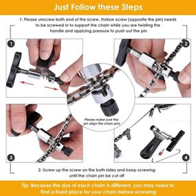 img 1 attached to 🔧 Bike Chain Repair Tool Kit Set: WOTOW Cycling Bicycle Chain Breaker Splitter Cutter & Wear Indicator Checker with Master Link Pliers Remover & Reusable Missing Connector for 6/7/8/9/10 Speed Chain