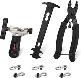 img 4 attached to 🔧 Bike Chain Repair Tool Kit Set: WOTOW Cycling Bicycle Chain Breaker Splitter Cutter & Wear Indicator Checker with Master Link Pliers Remover & Reusable Missing Connector for 6/7/8/9/10 Speed Chain