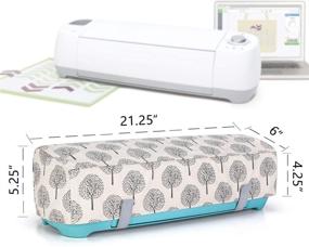 img 1 attached to 🌳 Luxja Dust Cover for Cricut Explore Air 2 and Explore Air - Enhanced with Back Pockets and Nature-inspired Trees Design