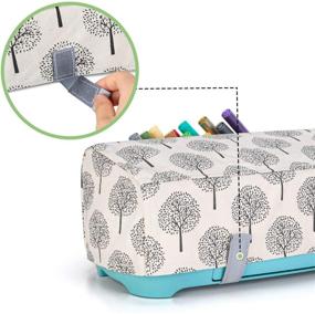 img 3 attached to 🌳 Luxja Dust Cover for Cricut Explore Air 2 and Explore Air - Enhanced with Back Pockets and Nature-inspired Trees Design