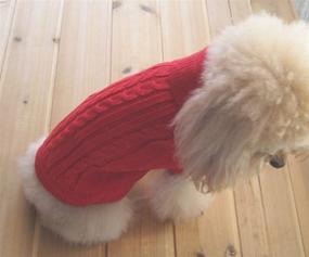 img 1 attached to 🐶 Tangpan Turtleneck Straw-Rope Dog Sweater: Timeless and Stylish Pet Apparel