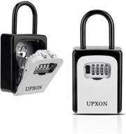 🔑 upxon large capacity key lock box with resettable code - waterproof wall mount key storage box for home, hotels, airbnb and schools - 1 pack logo