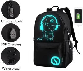 img 2 attached to 🎒 FLYMEI Luminous Backpack with Charging and Anti-Theft Features