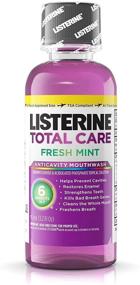 img 3 attached to Пакет из 2 флаконов Listerine Total Care Fresh Mint антисептического ополаскивателя рта, объемом для путешествий 3,2 унции (95 мл)