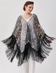 img 3 attached to BABEYOND Fringed Evening Wedding Sequins Women's Accessories in Scarves & Wraps