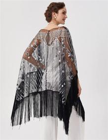 img 1 attached to BABEYOND Fringed Evening Wedding Sequins Women's Accessories in Scarves & Wraps