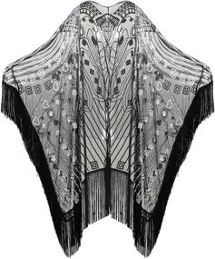 img 4 attached to BABEYOND Fringed Evening Wedding Sequins Women's Accessories in Scarves & Wraps