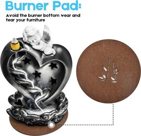 img 1 attached to 🏹 Incense Holder Set: Cupid Backflow Waterfall Burner with 100 Cones, 30 Sticks, Tweezers - Perfect for Home Decor, Yoga, Aromatherapy