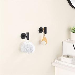 img 1 attached to 🧺 KES Black Towel Hook: Stylish Bathroom Robe Hook with SUS304 Stainless Steel, 2 Pack