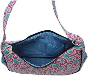 img 1 attached to Ngil Quilted Cotton Shoulder Turquoise Women's Handbags & Wallets in Hobo Bags