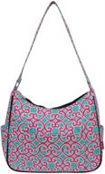 ngil quilted cotton shoulder turquoise women's handbags & wallets in hobo bags logo