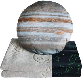 img 4 attached to Planet Pillow Blanket Premium Astronaut