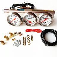 kymy triple gauge kit: chrome oil pressure, voltage, and water temperature - a comprehensive 3-in-1 car triple meter auto gauge set logo