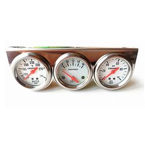 img 3 attached to KYMY Triple Gauge Kit: Chrome Oil Pressure, Voltage, and Water Temperature - A Comprehensive 3-in-1 Car Triple Meter Auto Gauge Set