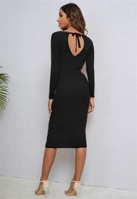 img 2 attached to 👗 Stylish CMZ2005 Womens Sleeves Backless Sweater: Elegant Women's Clothing for Dresses