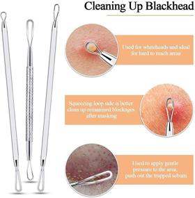 img 2 attached to 🔳 10-Piece Blackhead Remover Pimple Popper Tool Kit for Acne, Whitehead & Zit Removal - Silver