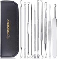 🔳 10-piece blackhead remover pimple popper tool kit for acne, whitehead & zit removal - silver logo