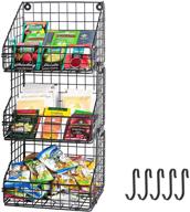 x-cosrack 3 tier stackable tea bag organizer: space-saving metal wire basket for office, kitchen, and pantry storage logo