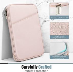 img 1 attached to 📱 TiMOVO Tablet Sleeve Case - Compatible with iPad Mini 6, iPad Mini 5/4/3/2/1, Galaxy Tab A7 Lite 8.7/Tab A 8.0/Tab A 8.4, Fire HD 8 & 8 Plus 2020 - Pink, Portable Protective Bag