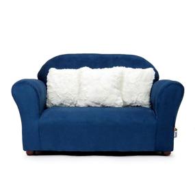 img 4 attached to Keet Roundy Denim Children's Sofa: Stylish and Comfortable Furniture for Kids