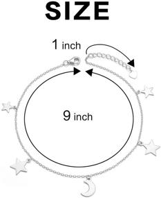 img 3 attached to 🌸 925 Стерлинговое серебро Простое босоножка Цепочка Браслет для Женщин - YinShan Браслет: Элегантный и Сексуальный Пляжный Казуальный Браслет Украшения, Регулируемая Нога Лодыжка - Лучшие Подарки