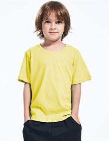 img 2 attached to 👕 High-quality COSLAND Youth Heavyweight Cotton Yellow Boys' Clothing and Tops: Trendy Tees & Shirts for Boys