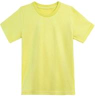 👕 high-quality cosland youth heavyweight cotton yellow boys' clothing and tops: trendy tees & shirts for boys logo