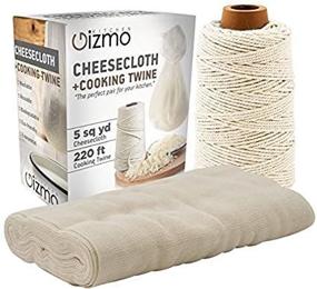 img 2 attached to 🔍 Kitchen Gizmo Cheesecloth & Cooking Twine Combo - Grade 50 100% Unbleached Cotton (5 Yards/45 Sq. Feet) for Straining + 220 Ft Butchers Twine