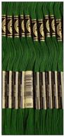 🧶 dmc thread 6-strand embroidery cotton, 8.7 yards, very dark forest green (117-986), pack of 12 logo