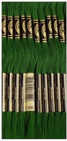 img 1 attached to 🧶 DMC Thread 6-Strand Embroidery Cotton, 8.7 Yards, Very Dark Forest Green (117-986), Pack of 12