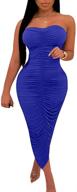 womens ruched strapless bodycon dress women's clothing for dresses logo