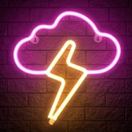 🌈 led neon wall lighting cloud style sign - battery or usb powered room decor for adults and kids логотип