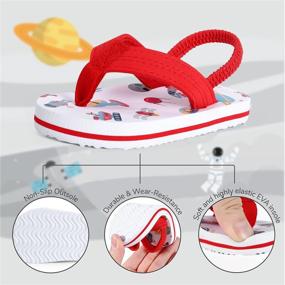 img 1 attached to Toddler Summer Sandals Slippers Shower Boys' Shoes in Sandals