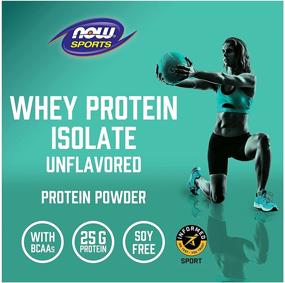 img 1 attached to 💪 NOW Sports Nutrition: Unflavored Whey Protein Isolate Powder with 25g BCAAs - 5-Pound Pack