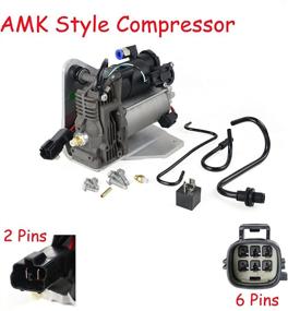 img 3 attached to LR015303 Air Suspension Compressor Pump With Bracket And Relay For La-Nd Rover Ran-Ge Ro-Ver Sport LR3 LR4 LR023964 AMK Version (4 Pins Connectors)