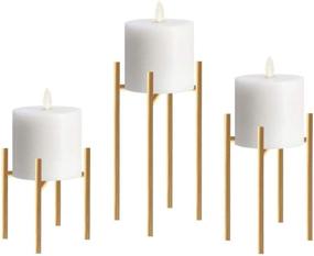 img 4 attached to 🕯️ Smtyle Gold Candle Holders Set of 3: Elegant Candelabra for Pillar LED Candles - Ideal Choice for Ambience