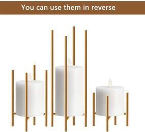 img 2 attached to 🕯️ Smtyle Gold Candle Holders Set of 3: Elegant Candelabra for Pillar LED Candles - Ideal Choice for Ambience