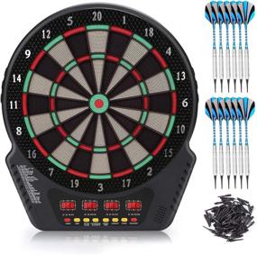 img 4 attached to 🎯 Biange Electronic Dart Board: Premium Digital Soft Tip Dartboard Set with 27 Games, LED Displays, and 12PCS 18g Darts - Perfect for 16 Players!