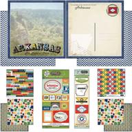 ✂️ arkansas vintage themed paper and stickers scrapbooking kit by scrapbook customs logo