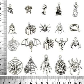 img 3 attached to 🎃 100pcs Halloween Charms for Jewelry Making - DIY Craft Supplies for Necklace, Bracelet, Earring, and More