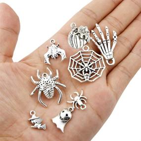img 1 attached to 🎃 100pcs Halloween Charms for Jewelry Making - DIY Craft Supplies for Necklace, Bracelet, Earring, and More