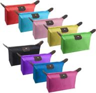 🌈 yaodhaod makeup bag: bulk toiletry pouch, waterproof cosmetic storage bags with zipper - organize your travel toiletries in 9 vibrant colors! logo