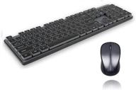 💻 ultra-slim wireless keyboard and mouse combo - sosee 2.4ghz, full size suspension keycap, mute cute keyboard, optical mouse set for pc laptop windows xp/7/8/10/mac (black) logo