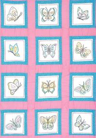 img 1 attached to 🦋 Jack Dempsey Butterflies Stamped White Quilt Blocks, 9x9 inches, 12-Pack